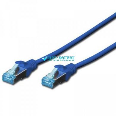 Patch-cord molded 0.5m, cat.5e, SF/UTP, AWG 26/7, blue DIGITUS DK-1531-005/B