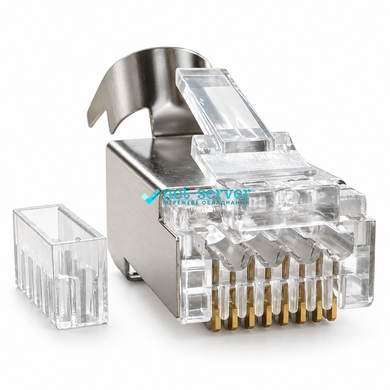 Photo of RJ45 STP Cat.7 pass-through connector, with insert, for conductors in insulation up to 1.5 mm, Net-Server NS-RJ45-STP-150 &ndash; buy online with delivery across Ukraine at Net-server