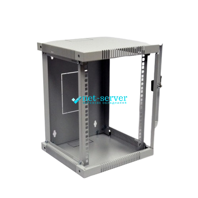 Wall-mounted server cabinet 10", 12U, 640x320x300mm (H*W*D), collapsible, gray, UA-SHTK-12U-GR