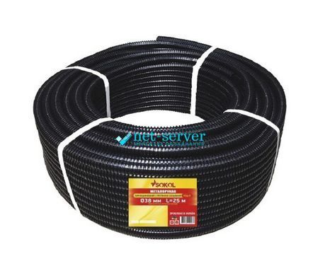 Photo of Metal hose &Oslash; 18mm insulated black with 10m broach &ndash; buy online with delivery across Ukraine at Net-server