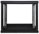 Wall cabinet 19", 9U, W600xD500xH503, collapsible, economy, glass, black ES-E950B