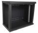 Wall cabinet 19", 9U, W600xD500xH503, collapsible, economy, glass, black ES-E950B