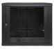 Wall cabinet 19", 9U, W600xD500xH503, collapsible, economy, glass, black ES-E950B