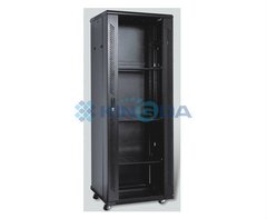 Floor-standing telecommunication cabinet 19", 27U 600x800, RAL9004, disassembled KINGDA