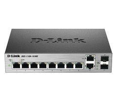 Коммутатор D-Link DGS-1100-10/ME 8x1GE, 2xSFP/1GE (combo) MetroEthernet Smart