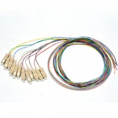 Set of colored pigtails SC/UPC, MM(OM3), 1.5m, 12 fibers PG-1.5SC(MM)(FW)E-K12