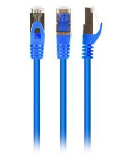 Фото Патч-корд сетевой S/STP Cat 6а Cablexpert PP6A-LSZHCU-B-1.5M, 1.5м, синий, RJ45-RJ45, литой, 50u &ndash; купить с доставкой по Украине в интернет-магазине Net-server