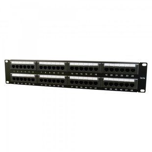 Фото Патч-панель 48 портів 19" 2U, cat.5е, UTP Electronical NPP-C648CM-001 &ndash; купити з доставкою по Україні в інтернет-магазині Net-server