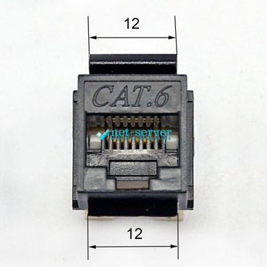 RJ45 module, Keystone, UTP, cat.6, 110, W - 16.6 mm, EPNew 6KTVM-U0BK