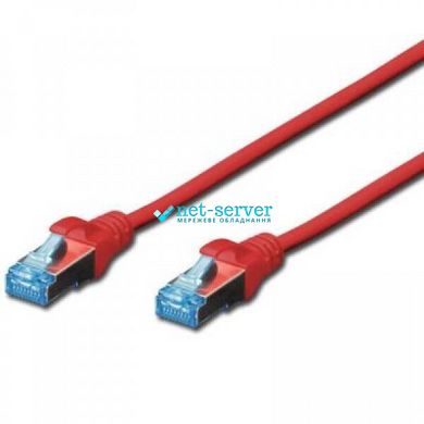 Patch-cord molded 0.5m, cat.5e, SF/UTP, AWG 26/7, red DIGITUS DK-1531-005/R
