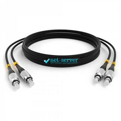 Optical patch cord ST/UPC-FC/UPC, OM3, 1m, black Duplex UPC-1SCFC(MM)D(ON)BK