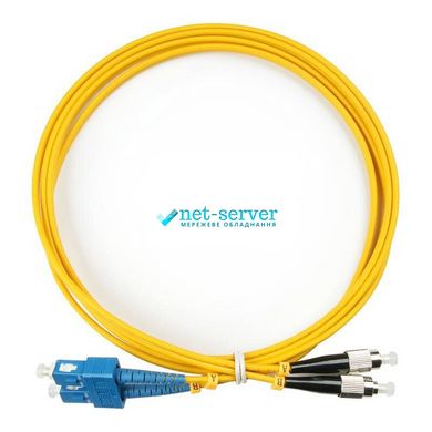Optical patch cord SC/UPC-FC/UPC, SM, 2m, Duplex UPC-2SCFC(SM)D(FW)