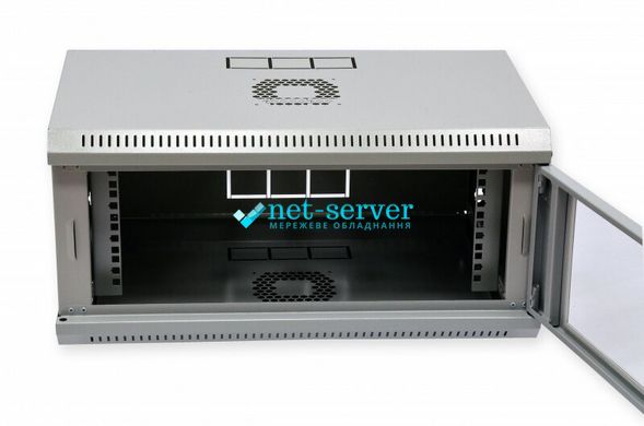 Шкаф серверный настенный 19", 4U, 284х600х350мм (В*Ш*Г), разборной, серый, UA-MGSWL435G