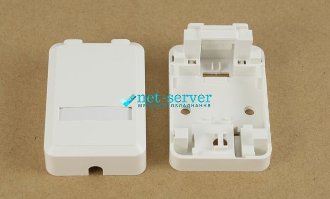 Modular socket external 1xRJ45/RJ12, Keystone