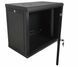 Шафа настінна 19", 9U, Ш600хГ600хВ503, розбірний, економ, скло, чорна ES-Е960B