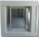 Wall-mounted telecommunications cabinet 4U 600x350 (W*D), collapsible, gray Hypernet WMNC-350-4U-FLAT