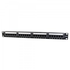 Network patch panel 24 ports 19" 1U, cat.5e, UTP Electronical NPP-C524CM-001