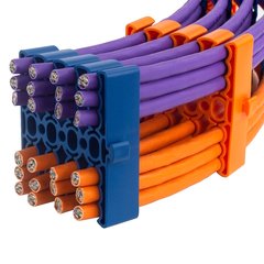 Пристрій для організації 24 кабелів сat.6 синій Kingda KD-CM-20-BL