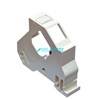 Modular Outdoor Socket for DIN Rail, 1xRJ45/RJ12, Keystone, EPNew DRA-0101SWHZ-38