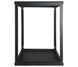 Wall cabinet 19", 12U, W600xD350xH637, collapsible, economy, glass, black ES-E1235B