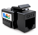 Cat.6 UTP RJ45 Keystone Jack, Unshielded, Krone Punch-Down, 20 mm Wide, Net-Server NS-KJ6-UTP-KR