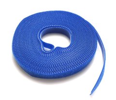 Velcro strap, 10 mm x 5 m, blue, net-server 5040-BLUE