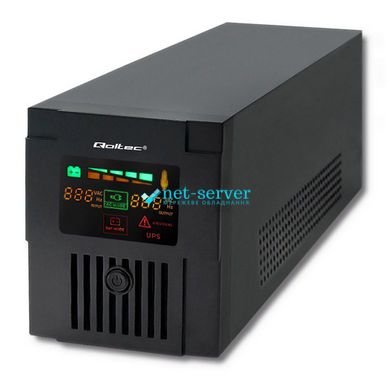 Uninterruptible power supplies (UPS) with modified sine wave UPS, Monolith, 800VA, 480W, LCD, USB Qoltec 53952