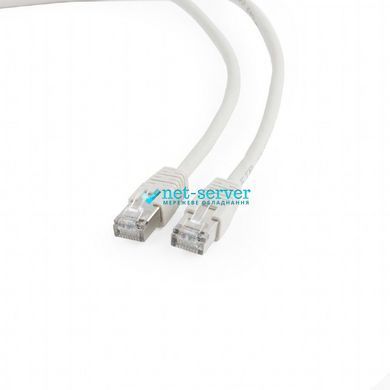 Фото Патч-корд FTP Cat.6 Cablexpert 15 м, литий, екранований кабель RJ-45 8P8C, конектори 50u" з фіксатором, сірий, PP6-15M &ndash; купити з доставкою по Україні в інтернет-магазині Net-server