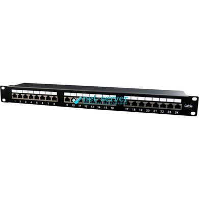 Network patch panel 24 ports 19" 1U, cat.5e, FTP Electronical NPP-C524-002