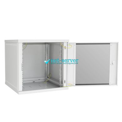 Серверный шкаф 12U 600x600 разборной, стекло, серый