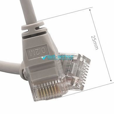 Фото Патч-корд 0,5м, UTP, cat.6A, RJ45, мідь, 28AWG сірий, Electronical PC0027-C6A-050-8L &ndash; купити з доставкою по Україні в інтернет-магазині Net-server