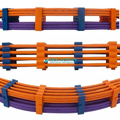 Device for organizing 24 cables cat.6A orange Kingda KD-CM-20-OR