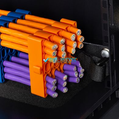 Пристрій для організації 24 кабелів сat.6 помаранчевий Kingda KD-CM-20-OR