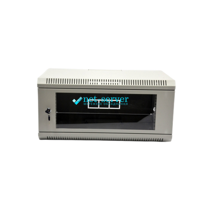 Шкаф серверный настенный 19", 4U, 284х600х350мм (В*Ш*Г), разборной, серый, UA-MGSWA435G