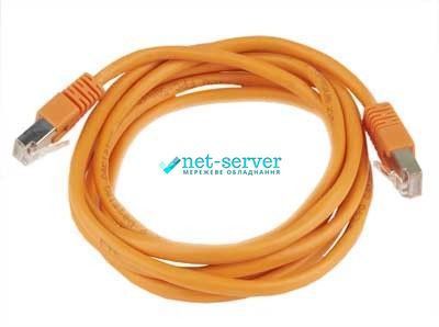 Фото Патч-корд сетевой FTP Cat 5e Cablexpert PP22-0.5M/O, 0,5 м, оранжевый, RJ45-RJ45, литой, 50u, с фиксатором &ndash; купить с доставкой по Украине в интернет-магазине Net-server