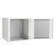 Server cabinet 12U 600x600 collapsible, glass, gray