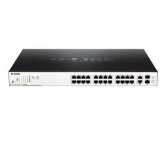 Switch D-Link DGS-1100-26MPP 24x1GE w/PoE, 21-24 UPoE ports (70W/port), PoE 518W, EasySmart