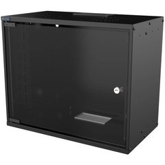 Server wall cabinet 19" 9U, 535x300 (W*D) black MIRSAN MR.SOH09U30DE.01