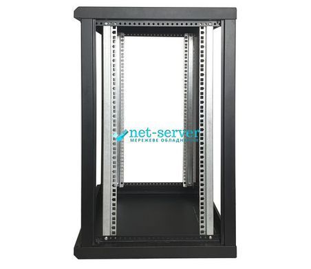 Photo of Wall cabinet 19", 12U, W600xD600xH637, collapsible, economy, glass, black ES-E1260B &ndash; buy online with delivery across Ukraine at Net-server