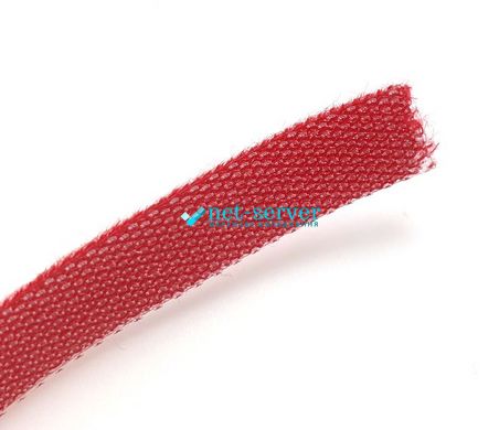 Стяжка-липучка, 10 мм x 5 м, червона, net-server 5040-RED