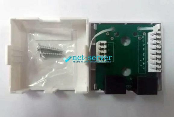 Фото Мережева розетка комбінована 1хRJ45 + RJ-12, cat.5e + cat.3, UTP, Hypernet MBD-UTP-86 &ndash; купити з доставкою по Україні в інтернет-магазині Net-server
