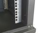 Wall cabinet 19", 12U, W600xD600xH637, collapsible, economy, glass, black ES-E1260B