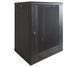 Wall cabinet 19", 12U, W600xD600xH637, collapsible, economy, glass, black ES-E1260B