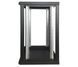 Wall cabinet 19", 12U, W600xD600xH637, collapsible, economy, glass, black ES-E1260B