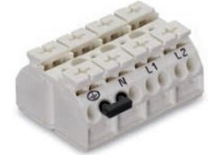 4-wire housing terminal block with mounting, 2; 3-contact, 4 mm2, white WAGO 862-2652