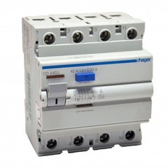 Residual current device 4x40 A, 30 mA, A, 4m, Hager CD440J