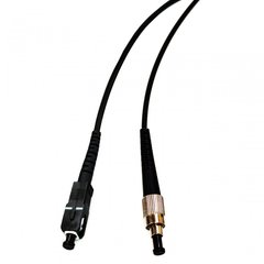 Optical patch cord SC/UPC-FC/UPC, OM3, 0.25m, black Simplex UPC-0.25SCFC(MM)D(ON)BK
