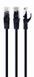 Патч-корд мережевий UTP Cat 6 Cablexpert PP6U-0.5M/BK, 0.5 м, чорний, RJ45-RJ45, литий, 50u