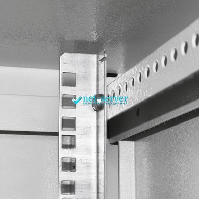 Серверный шкаф 15U 600x450 разборной, стекло, серый