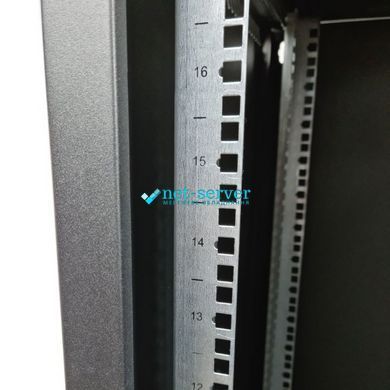 Photo of Wall cabinet 19", 15U, W600xD500xH773, collapsible, economy, glass, black ES-E1550B &ndash; buy online with delivery across Ukraine at Net-server
